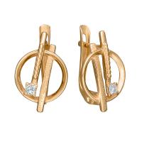 Серьги с драг. камн. красное золото 30103402