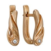 Серьги с драг. камн. красное золото 30102424
