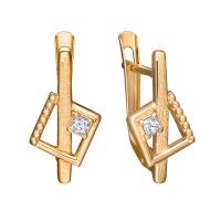 Серьги с драг. камн. красное золото 30103403