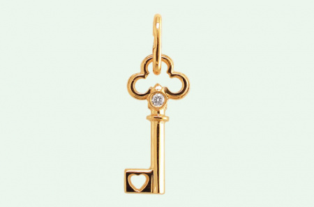 Подвеска с драг. камн. красное золото